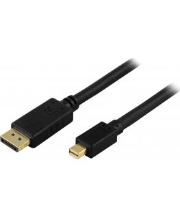 Deltaco DisplayPort to Mini Displayport cable, 1m, black