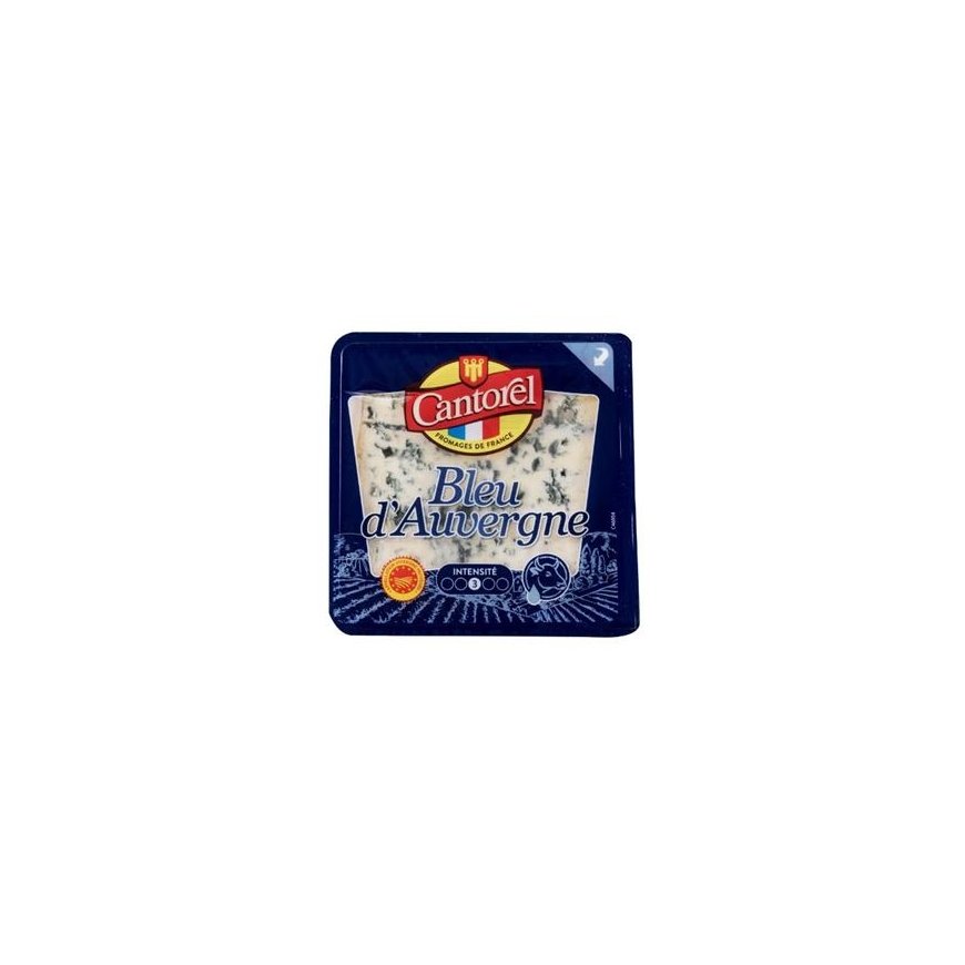 Cantorel Bleu d'Auvergne Cheese, 50%, Fat, 125 g