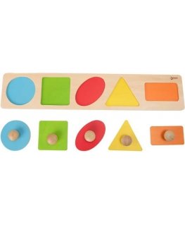 Classic World MONTESSORI Dėlionė vaikams, skirta mokytis formų, figūrų ir spalvų, 7 el.