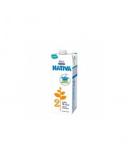 Nestle Nativa 2 piim, mis on mõeldud 6 kuni 12 kuu vanuste beebide toitumisvajaduste rahuldamiseks, 1 liiter