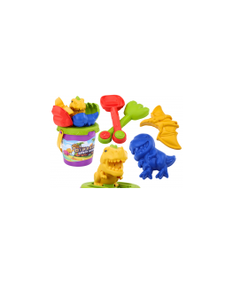 Lean Toys Dinozauru smilšu rotaļu komplekts ar spaini un formām