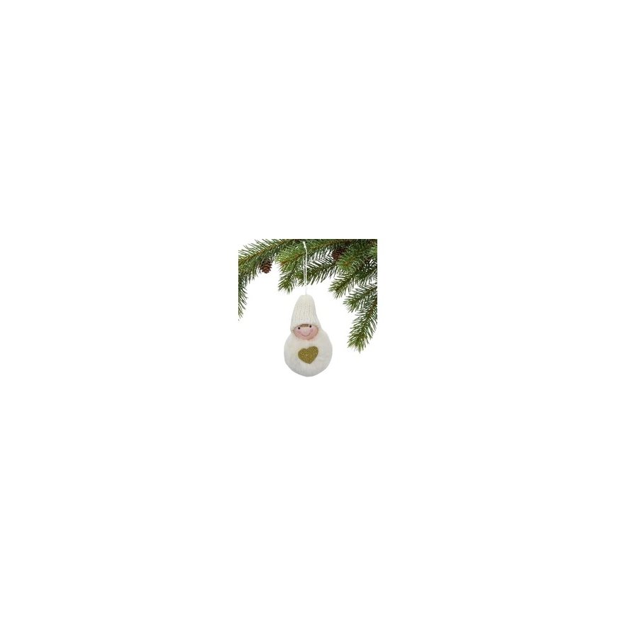 Christmas Decoration DECORATIVE STANDING MOUSE, LEFT, 17cm, BROWN