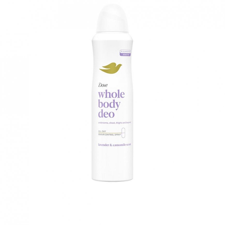 Dove Lavender and Chamomile Unisex Body Spray Deodorant, 150 ml