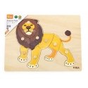Пазл Viga Toys Viga деревянный Монтессори пазл с головой льва с Pinski