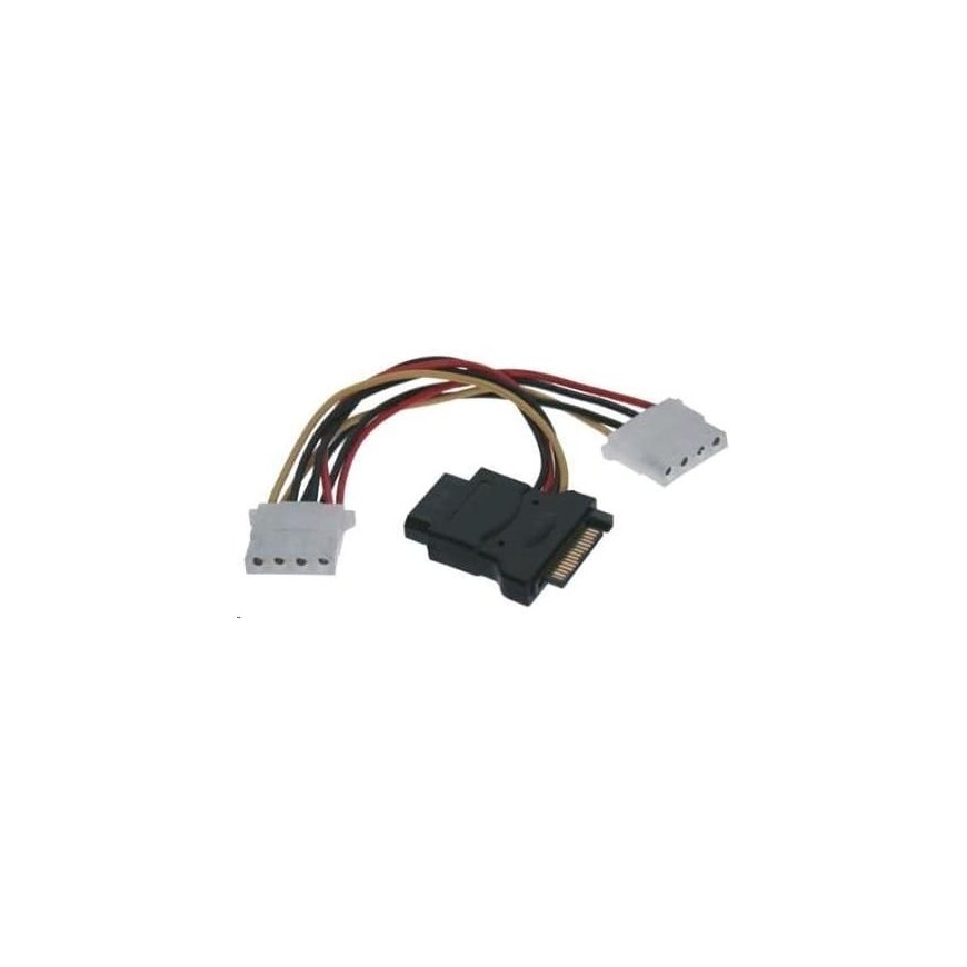 PremiumCord SATA 15-pin - Molex x3, 0.16m, Mitmevärviline (kfsa-9) – 2