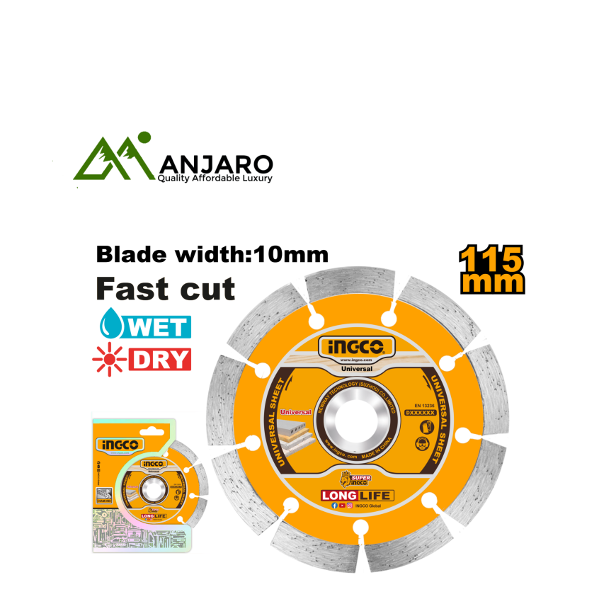 Алмазный диск Ingco 115 x 10 мм