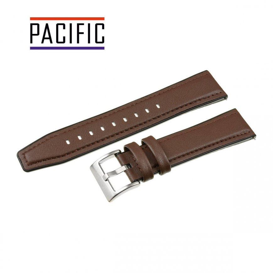 Pacific Guminis laikrodžio josta U16 - melns - 22mm