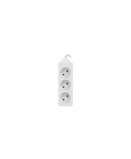 Lanberg PS0-03E-0300-W pikendusjuhe 3 m 3 vahelduvvoolu kontakt Hoonesisene Valge