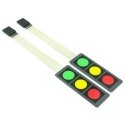 Oem membrānveida klaviatūra - 3 taustiņi sarkani / dzelteni / zaļi - lipīga Arduino Oem membrānveida klaviatūra - 3 taustiņi sarkani / dzelteni / zaļi - lipīga Arduino