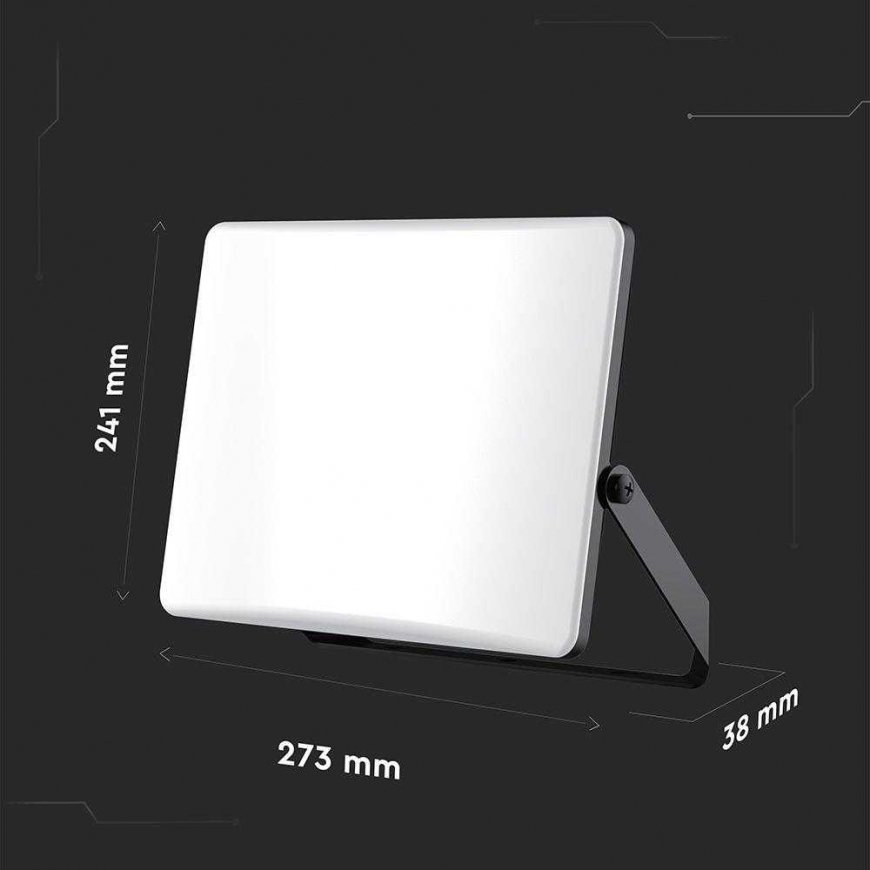 V-tac 100W LED prožektor, musta korpusiga, 3000/4000/6500K – 2