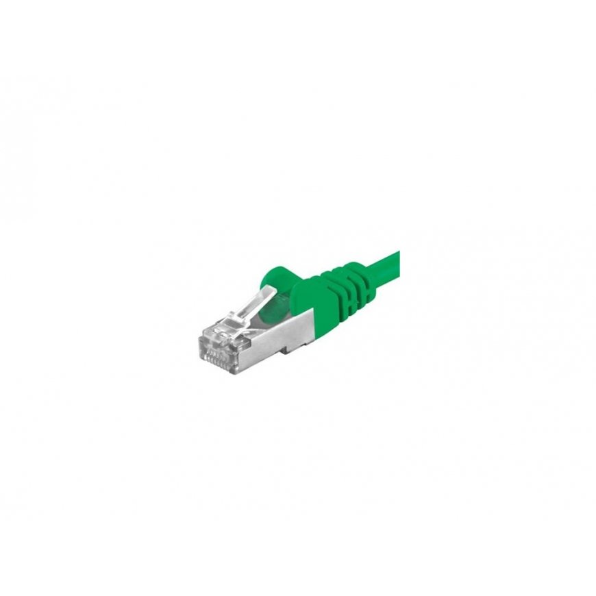 PremiumCord PREMIUMCORD Patch kabelis CAT6a S-FTP, RJ45-RJ45, AWG 26/7 0,25 m zaļš