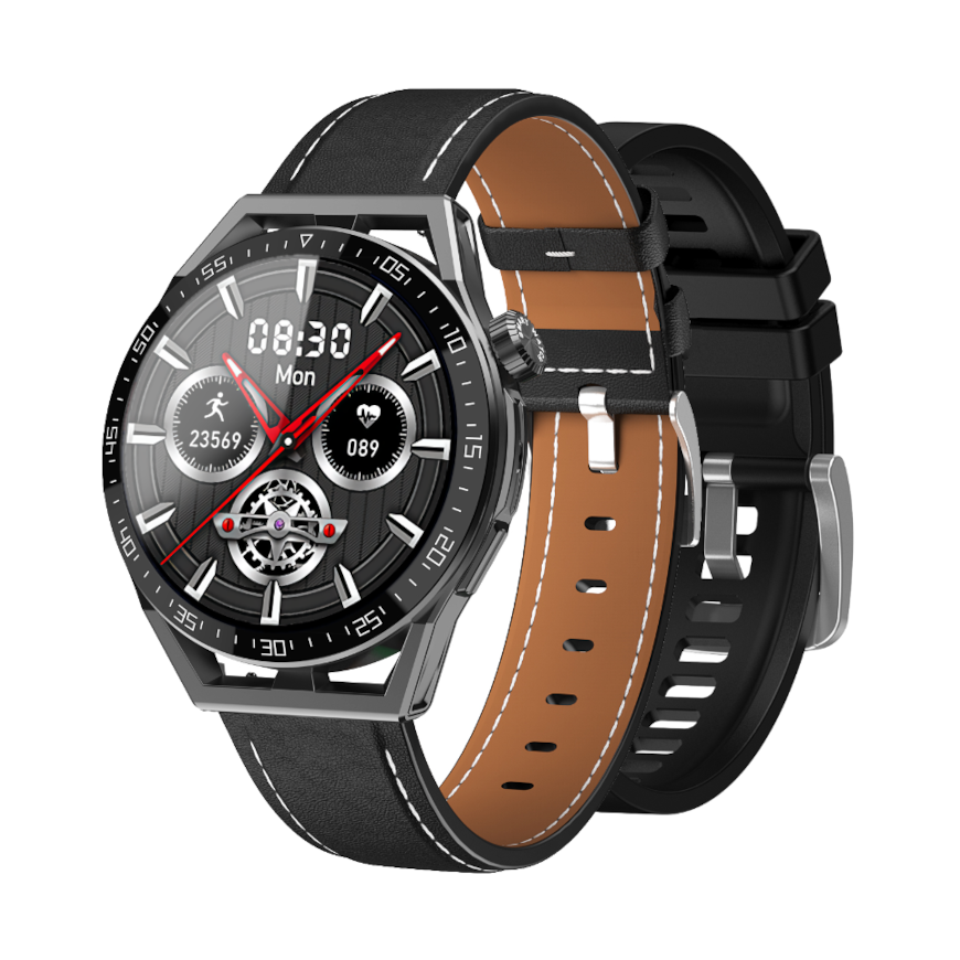 Rubicon RNCE88 Smart Watch, Black case with two black straps included – 2