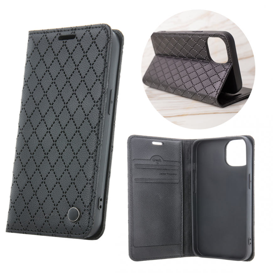 TelForceone Smart Caro Motorola Edge 40 Neo telefono dėklas juodos spalvos – 2