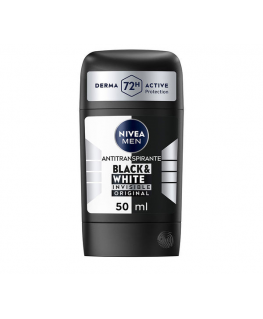 Nivea Men Juodas ir Baltas Invisible Original Dezodorantas Stikelyje, 50 ml