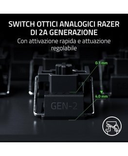 Razer Huntsman V3 Pro Tenkeyless 8KHz | Žaidimų klaviatūra | su laidu | JAV | Balta | Razer Analog Optical Switch Gen-2