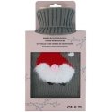 Rubber hot water bottle with ALPINA cap, 0.7 l, Santa Claus Rubber hot water bottle with ALPINA cap, 0.7 l, Santa Claus