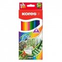 Kores Colored Pencils, triangular, watercolor, 12 pcs + brush and sharpener Kores Colored Pencils, triangular, watercolor, 12 pcs + brush and sharpener