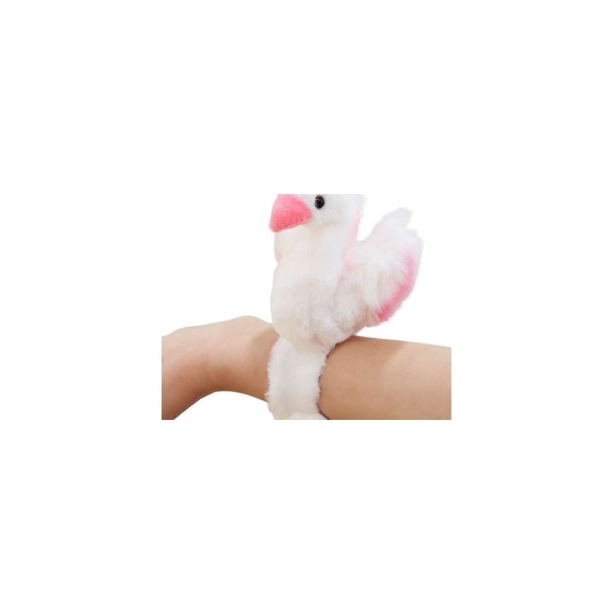 Lean Toys Pliušinis gulbės spēļmantiņa ar aproci, balts – 2