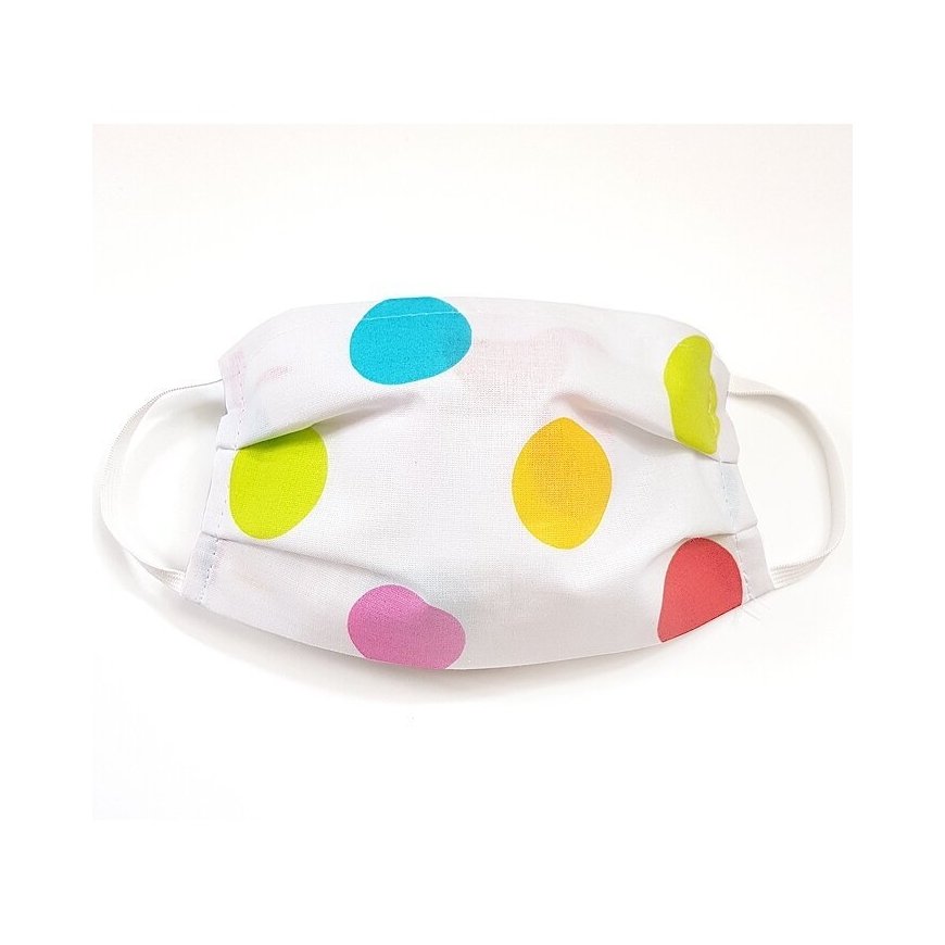 MamoTato children's mask with filter pocket, elastic bands, blue, polka dots – 2
