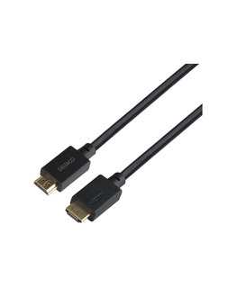 HDMI kabelis M – HDMI M, HDMI 2.1 – ļoti augsta ātruma, 1 m, zelta pārklājuma savienotāji, alumīnija korpuss, pelēks, 8K@60Hz lo