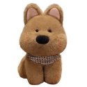 Lean Toys Mīksts plīša kucēns ar brūnu šallīti, 25 cm Lean Toys Mīksts plīša kucēns ar brūnu šallīti, 25 cm
