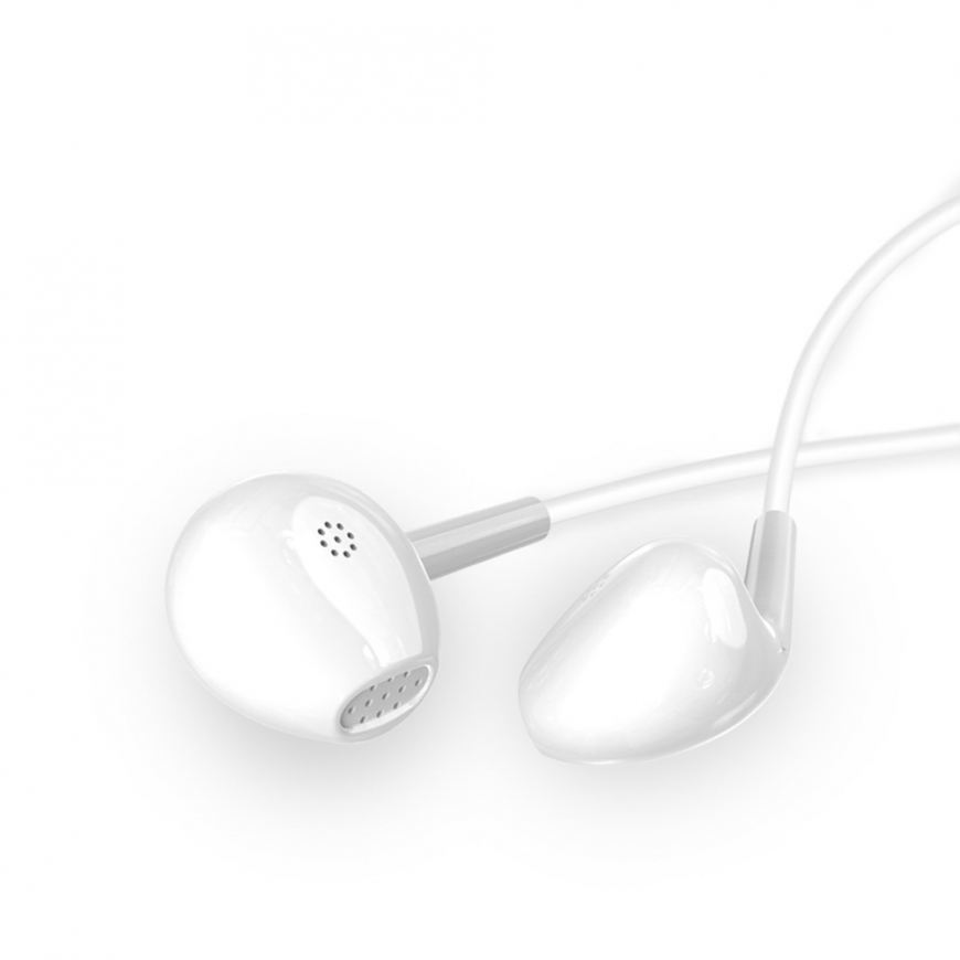 Dudao X10S wired in-ear headphones 3.5mm mini jack 1.15m - white – 3