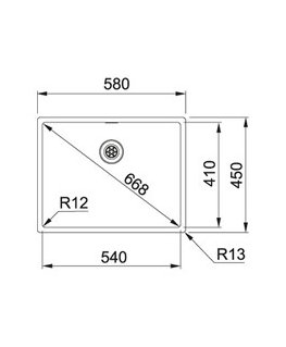 Plautuvē Franke BXX 210/110-54 ar ventilāciju eksc