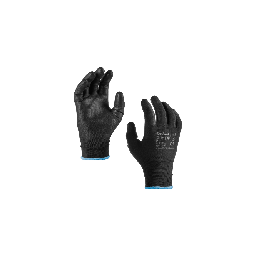 Rebel Polyurethane Work Gloves CS-P002 size 9 M (12 pairs)