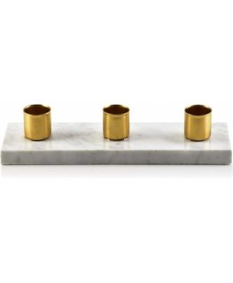 Mondex CEDRIC MARBLE candle holder for 3 candles 20x6.5x4 cm