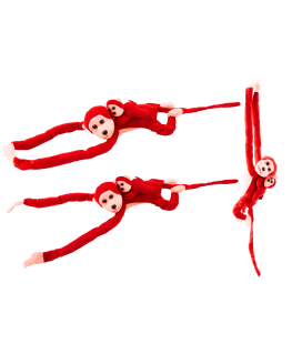 Lean Toys Plush Monkey Toy with Baby, 90 cm