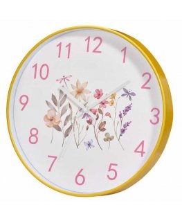 Home Styling Collection Sieninis laikrodis su gėlių motyvu, Ø 30 cm