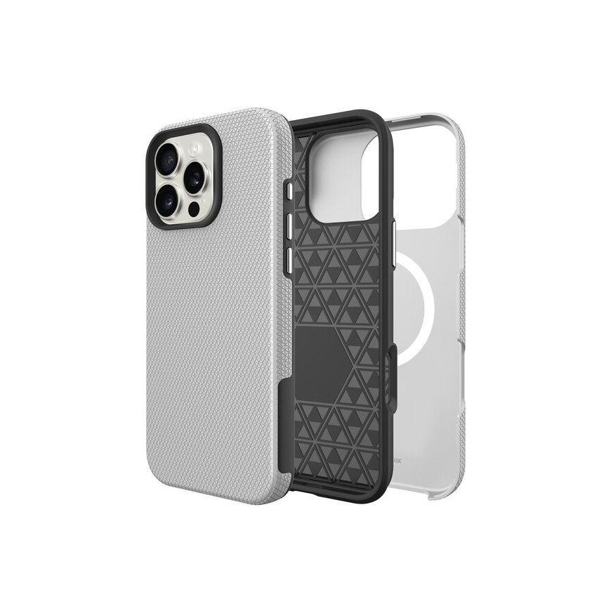 Perfectionists Triangle Mag Case Apple iPhone 14 Pro Max sudraba