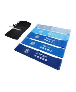 Набор GUM ДЛЯ УПРАЖНЕНИЙ ФИТНЕС CROSSFit MINI Синий BAND 5W1 ENERO FIT