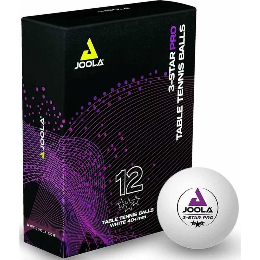 JOOLA PRO 3 STAR table tennis balls, 24 pcs, white