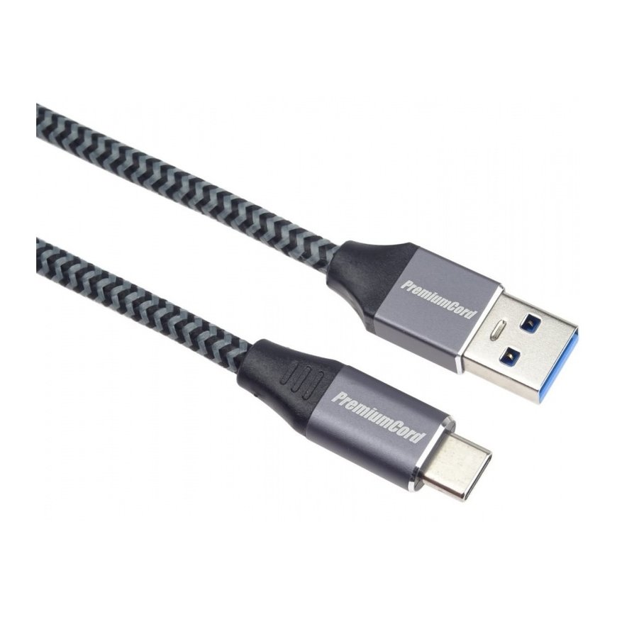 PremiumCord USB-C uz USB 3.0 A (USB 3.2 paaudze 1, 3A, 5Gbit/s) 3 m pīnē.