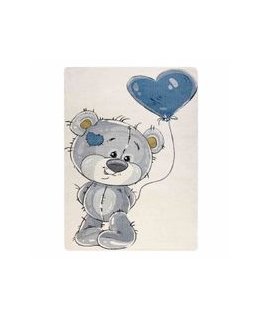 Round mat TINIES PANDA, white color, 160 cm circle, Hakano.