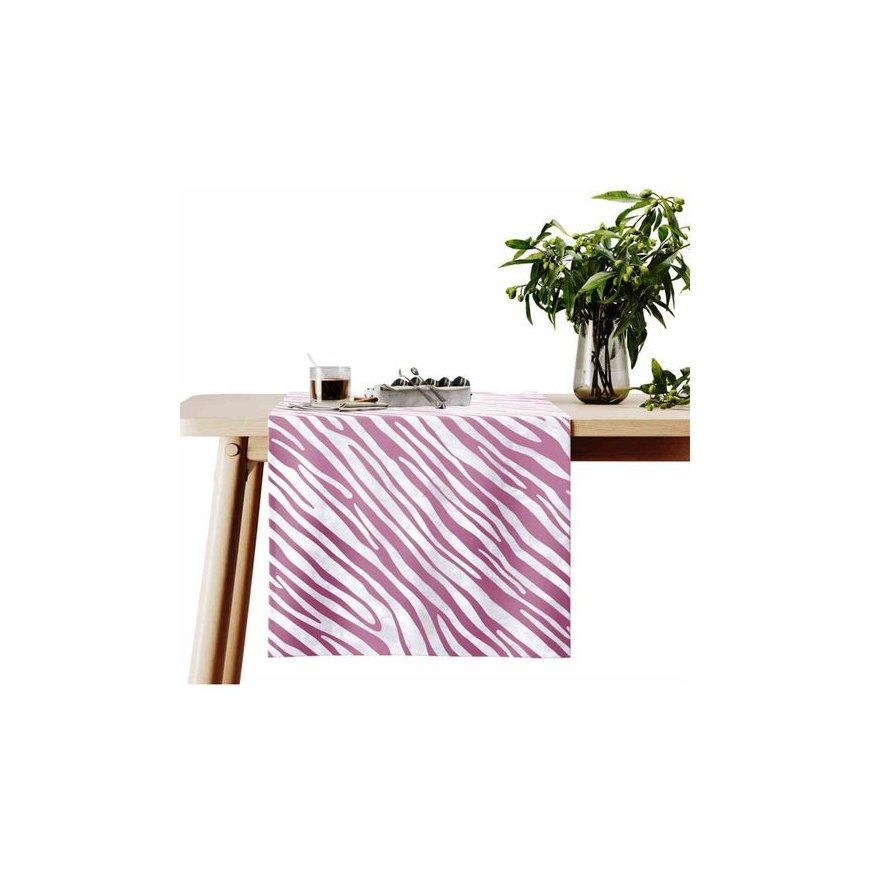 Столик AmeliaHome FUN 40x140 см, цвет: розовый, белый