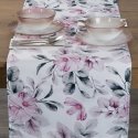 AmeliaHome FUN Table 40x140 cm, color: pink, white AmeliaHome FUN Table 40x140 cm, color: pink, white