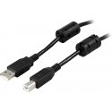 Deltaco USB-250FS USB-kaabel USB 2.0 5 m USB A USB B Must Deltaco USB-250FS USB-kaabel USB 2.0 5 m USB A USB B Must