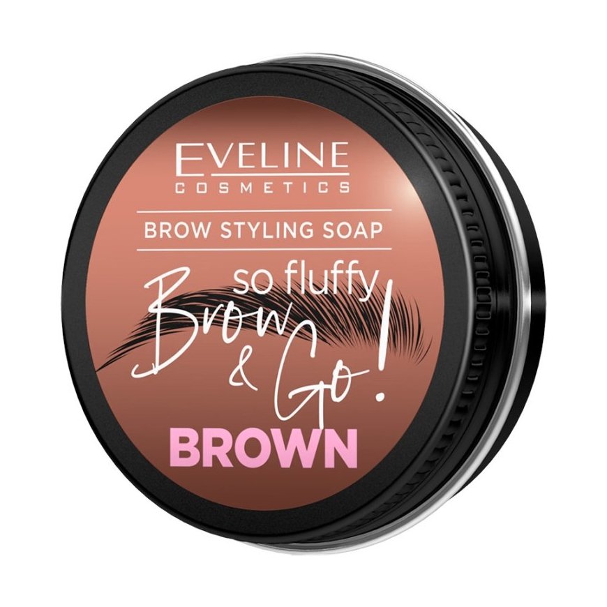 Eveline Cosmetics Brow&Go! Styliavimo muilas, rudas, 25 g