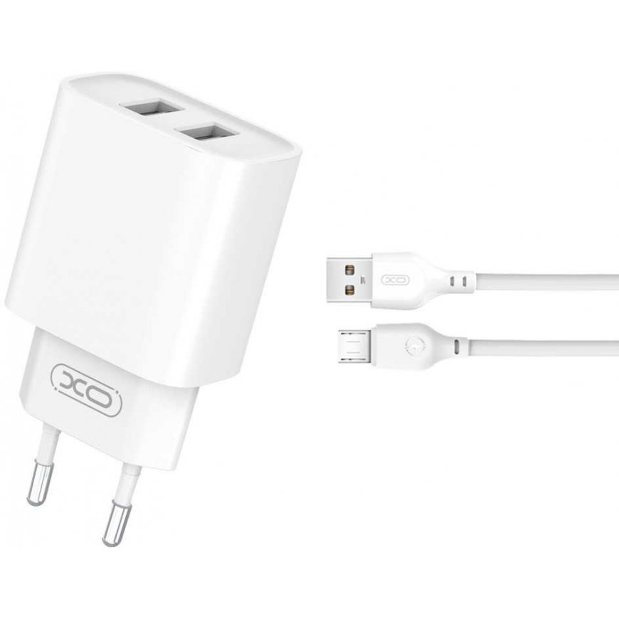 XO настенный зарядный устройство CE02C 2x USB 2.1A белого цвета – 2