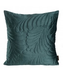 Eurofirany RIA4 Samettityynyliina, perinteisellä ompelutekniikalla kirjottu lehtikuviolla, 45X45 cm, väri: tumman turkoosi