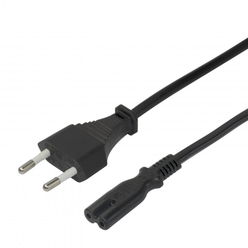 Deltaco 1902297 elektrības kabelis Melns 1
