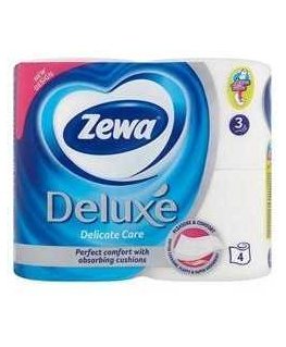 ZEWA WC-paber, 3-kihiline, 4 rulli, "Deluxe", valge
