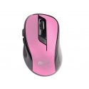 C-TECH pelė WLM-02, juodai rožinė, belaidė, 1600DPI, 6 mygtukai, USB nano imtuvas C-TECH pelė WLM-02, juodai rožinė, belaidė, 1600DPI, 6 mygtukai, USB nano imtuvas