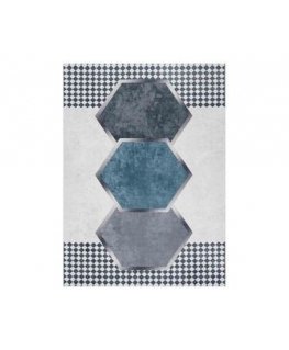ARLEN RHOMBUS Style White Aztec Rug 160x220 Hakano