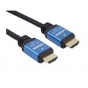 Kabelis PremiumCord PREMIUMCORD Kabelis HDMI - Ultra HDTV, 1m (metallic, auksuota jungtis)