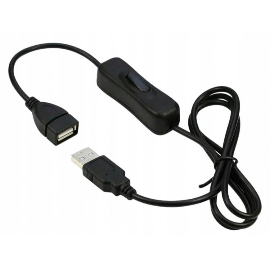 PREMIUMCORD USB 2.0 pikendustoru vääveluklapi, 1 m, must – 2