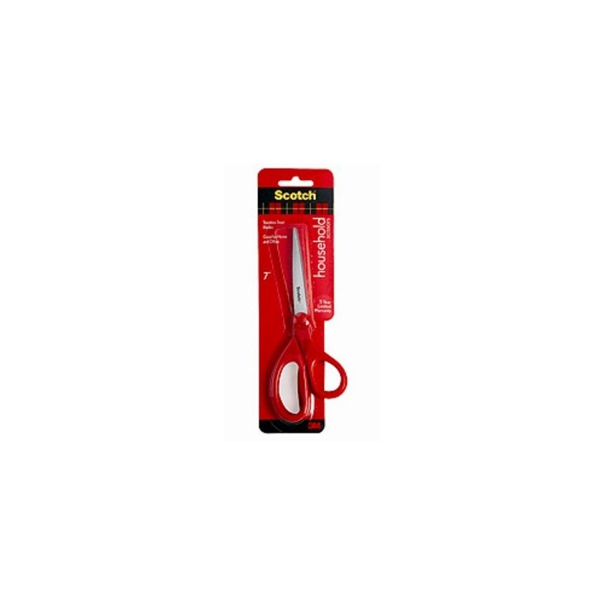 Scotch 1407 stationery/craft scissors Universal Straight cut Red, Stainless steel