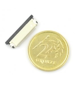OEM Jungtis ZIF, FFC/FPC, горизонтальная, 40 контактов, шаг 0.5 мм, внутренний разъем